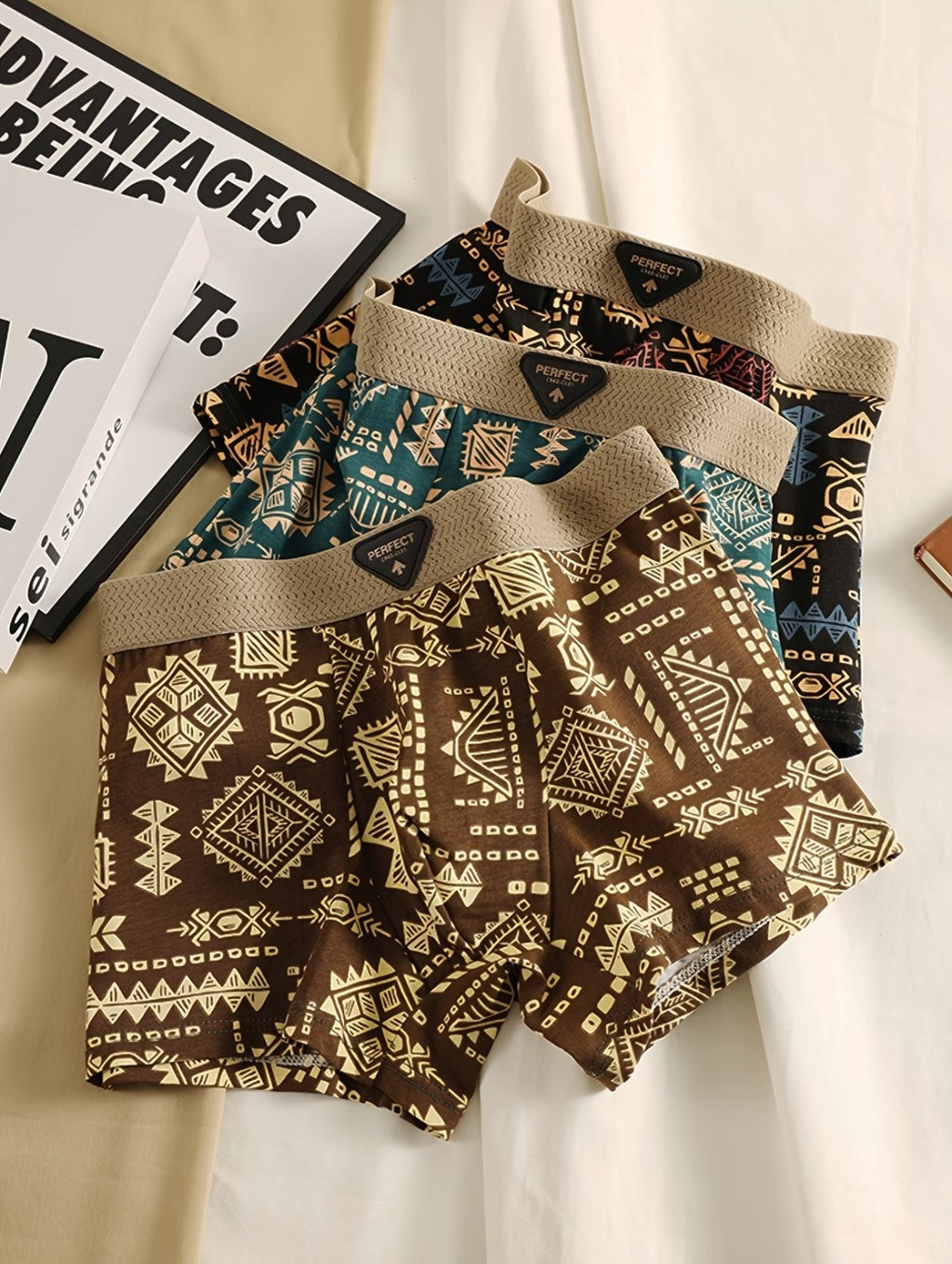 Men's Tribal Print Boxer Briefs