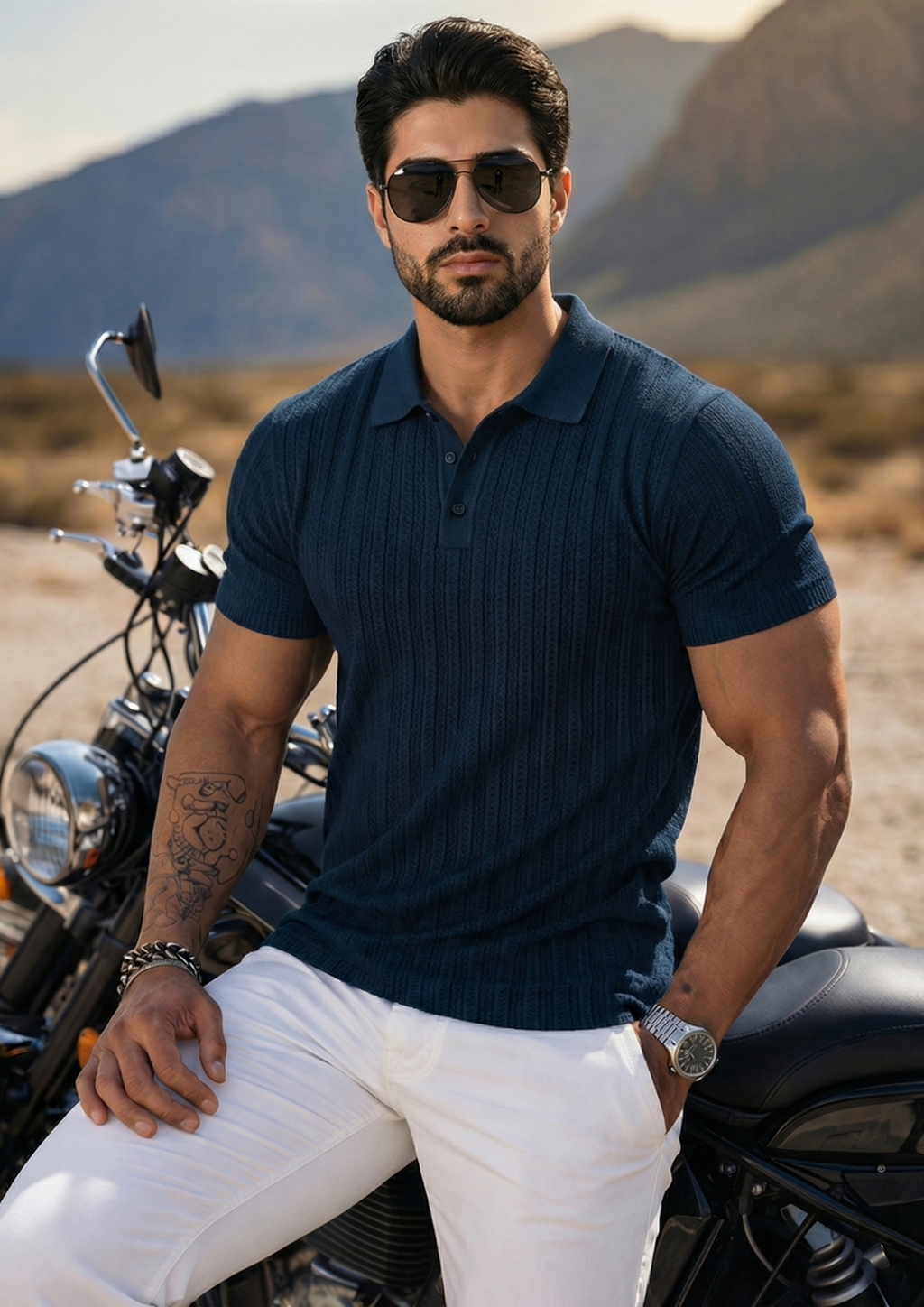 Emerald Drift Meshline Polo T-Shirt