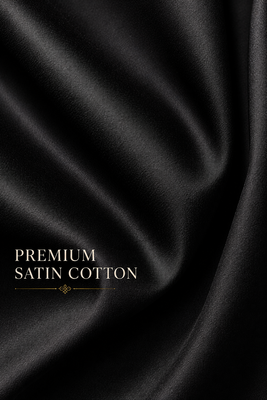 Black Subtle Sheen Super Soft Premium Satin Cotton Shirt