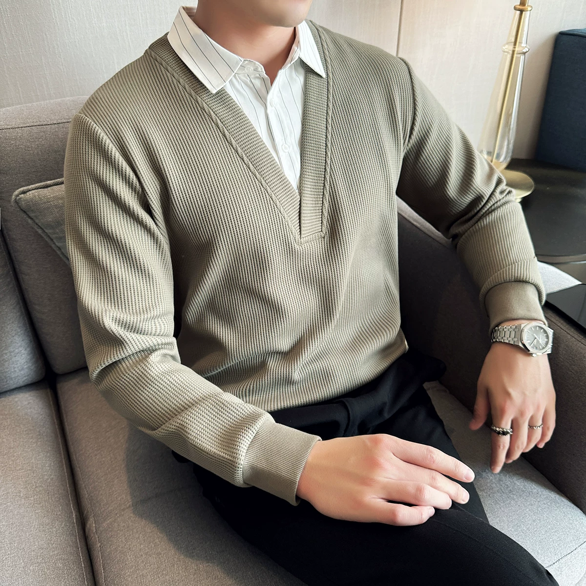 Vanguard Layered V-Neck Knit