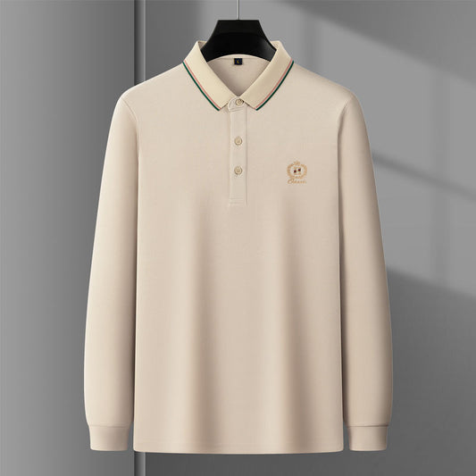 Regal Emblem Stripe Collar Polo T-Shirt