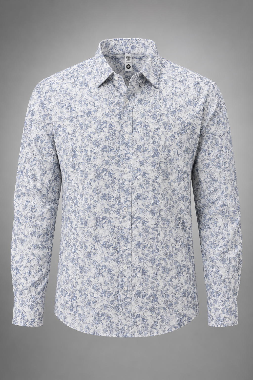 Men's All-Over Floral Print Premium Linen Shirt