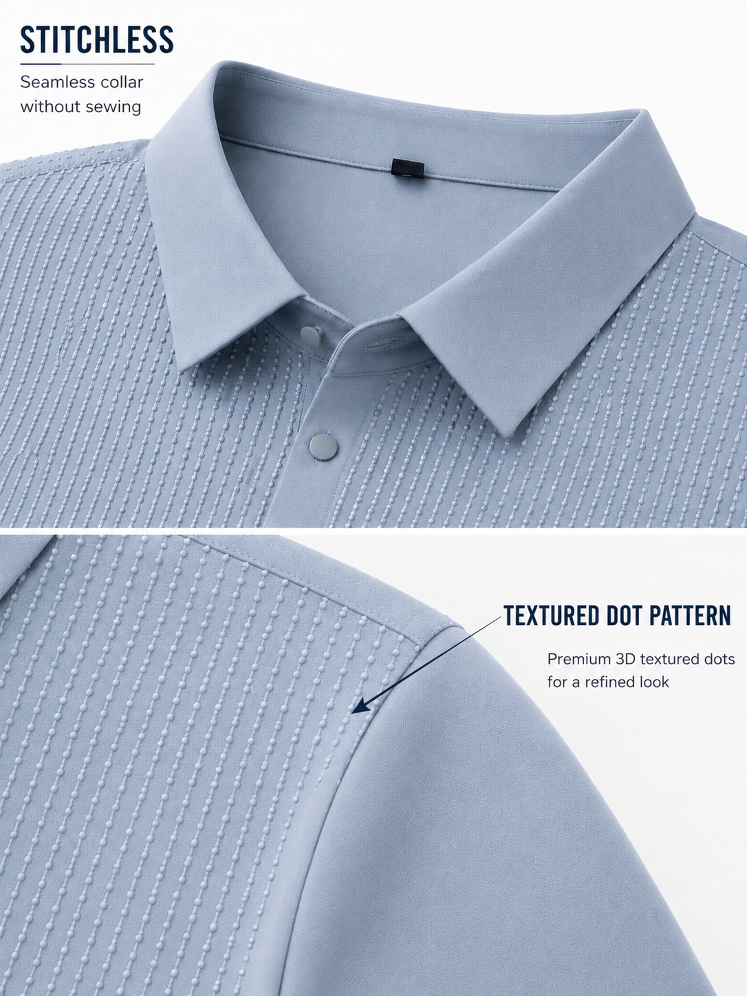 Tenaxtees Premium Stitchless Anti-Wrinkle Formal Shirt for Men