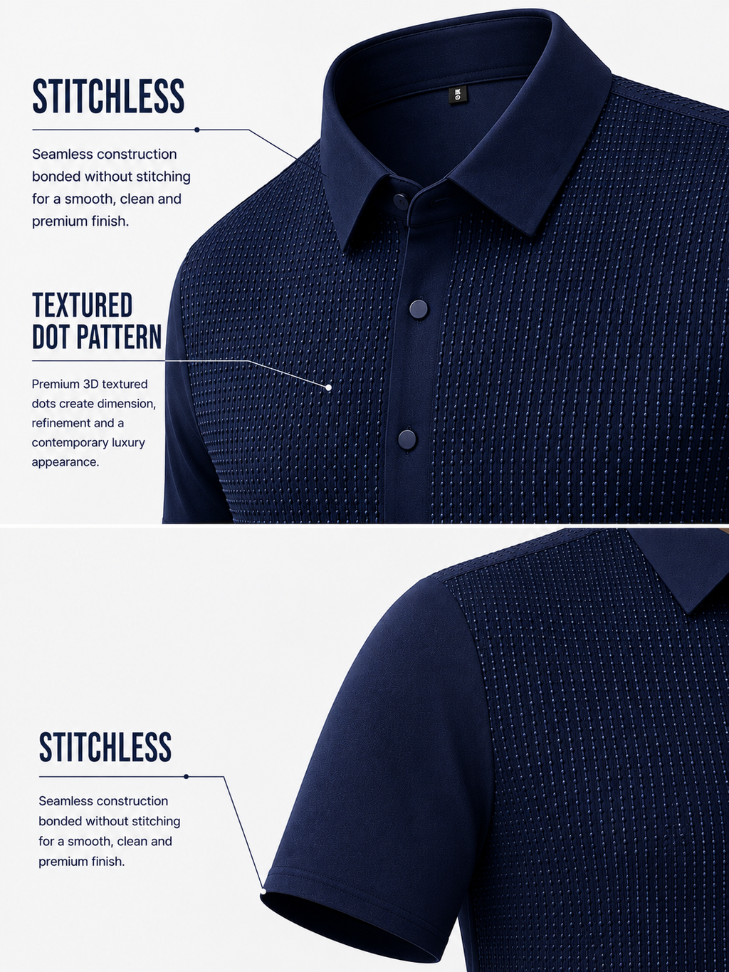 Tenaxtees Premium Stitchless Anti-Wrinkle Formal Shirt for Men
