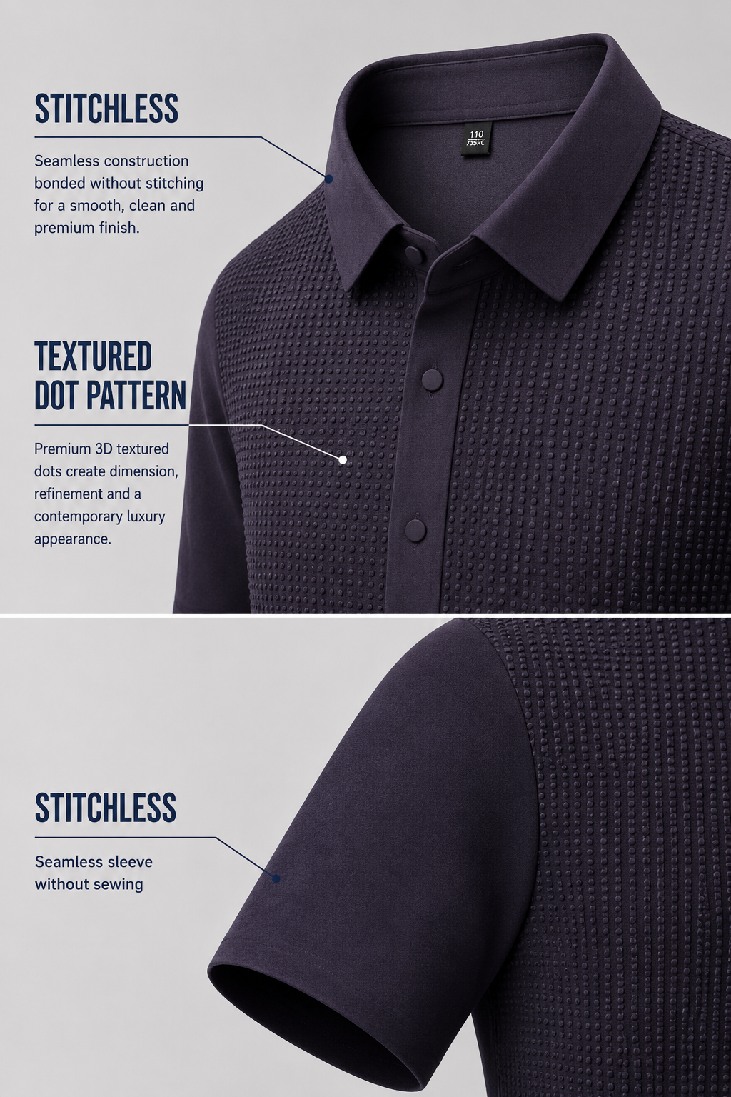 Tenaxtees Premium Stitchless Anti-Wrinkle Formal Shirt for Men
