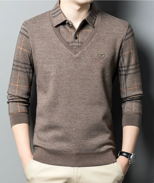 Heritage PlaidLayer Knit Shirt