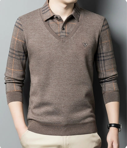 Heritage PlaidLayer Knit Shirt