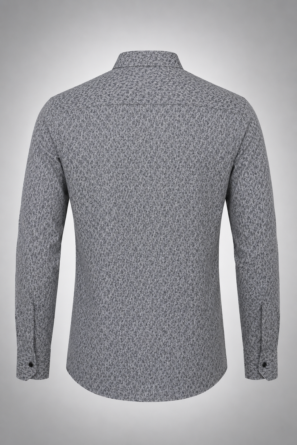 Men's Charcoal Grey Floral Print Premium Linen Shirt