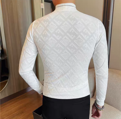 Obsidian Monogram High-Neck T-Shirt