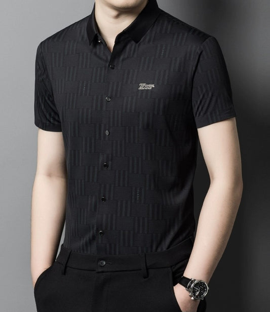 Eclipsed Grid Luxe Stitchless Shirt