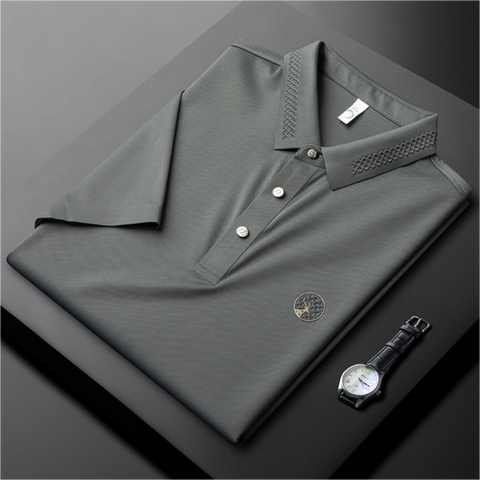 Minimalist Emblem Polo T-Shirt