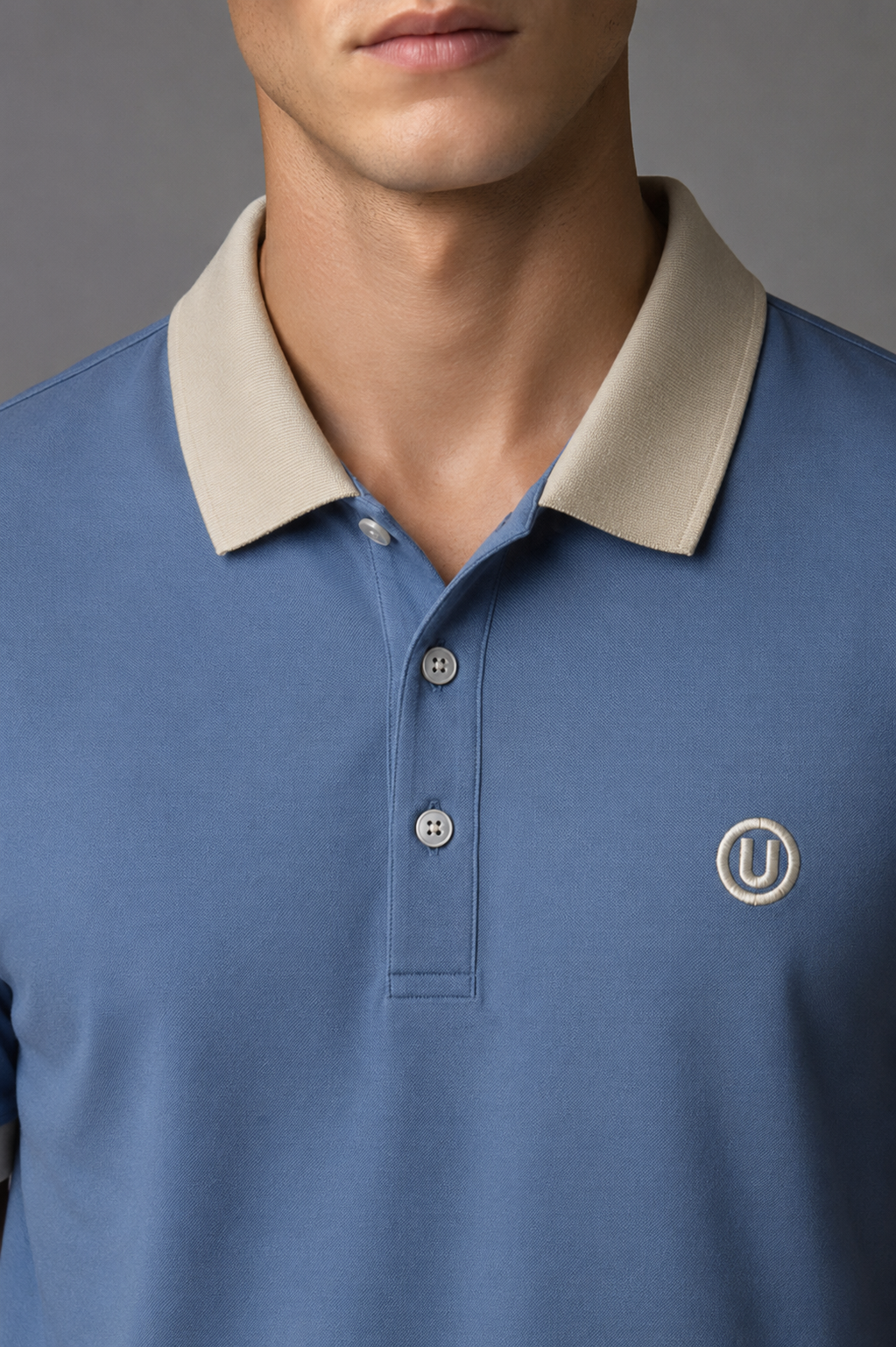 Mocha Crest Contrast Polo T-Shirt
