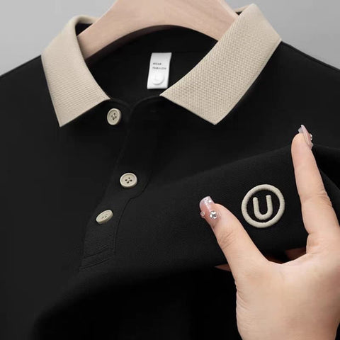 Mocha Crest Contrast Polo T-Shirt