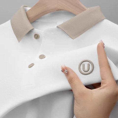 Mocha Crest Contrast Polo T-Shirt