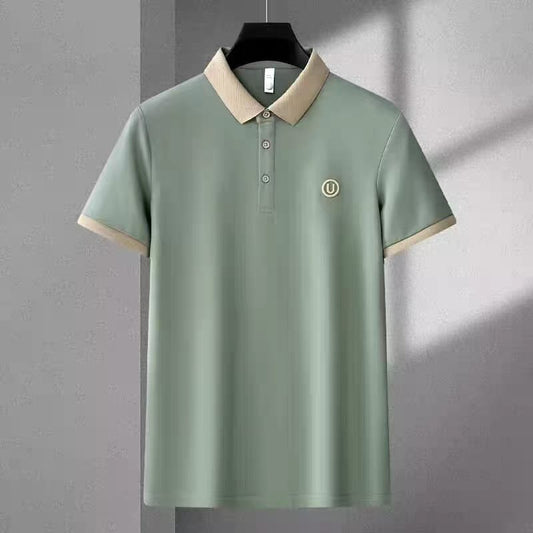 Mocha Crest Contrast Polo T-Shirt
