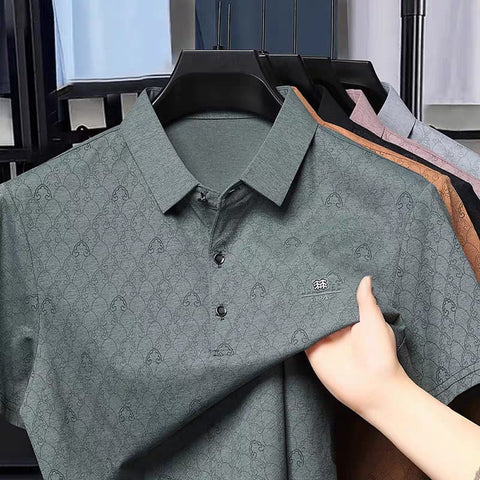 Men’s Teal Slim Fit Premium Textured Polo Collar T-Shirt