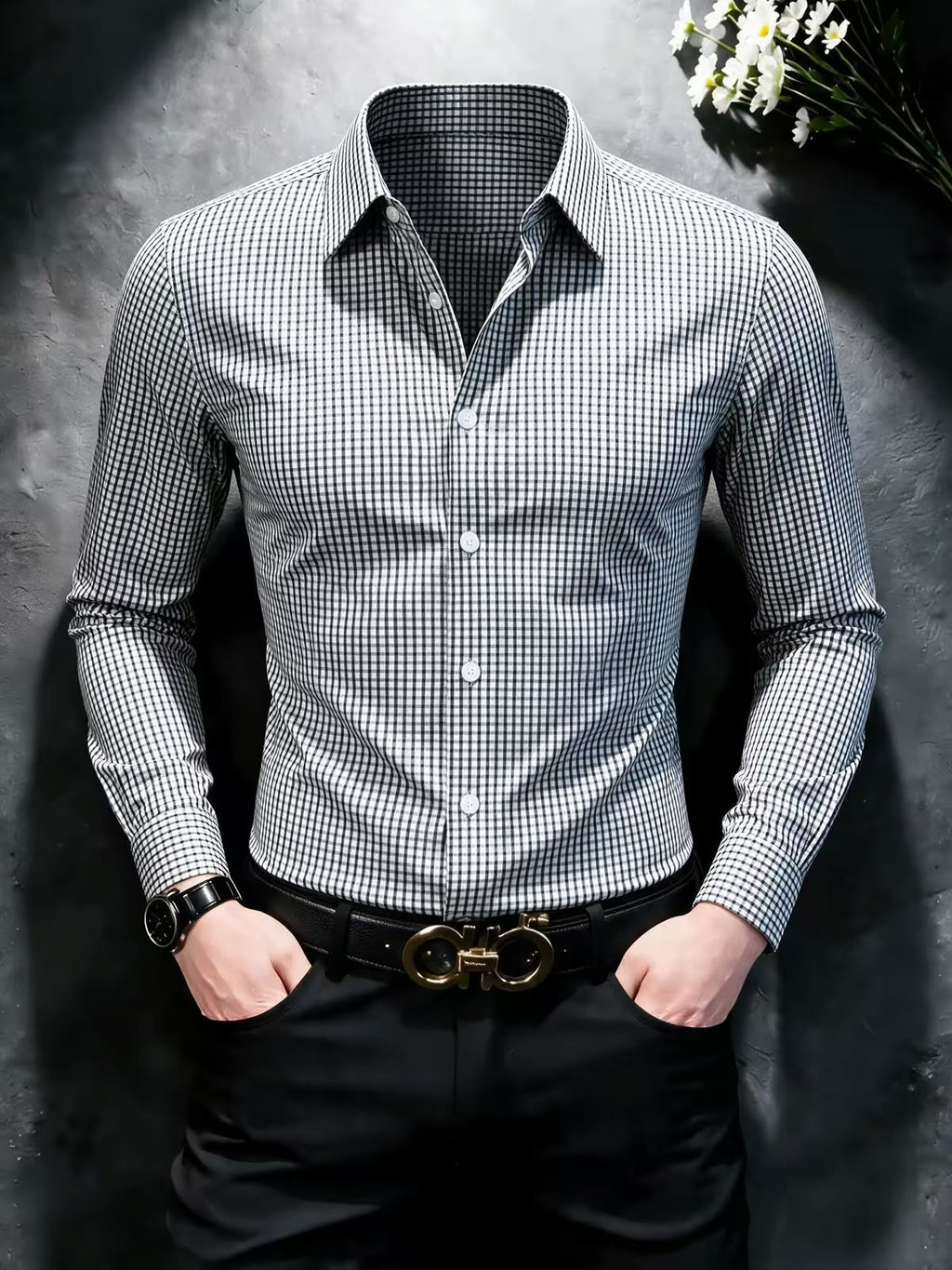 Executive Grid Checks Cotton Shirt