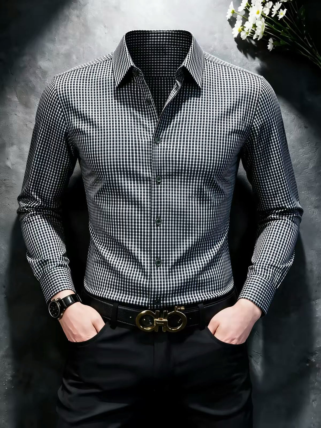 Executive Grid Checks Cotton Shirt