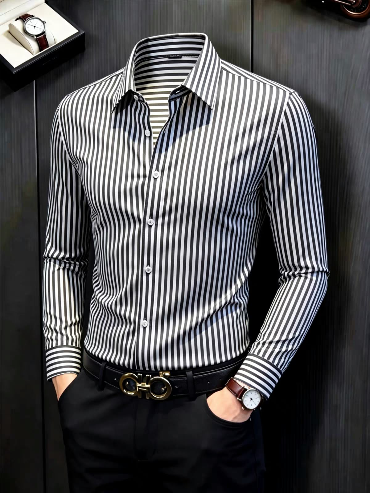 Premium Vertical Stripe Shirt