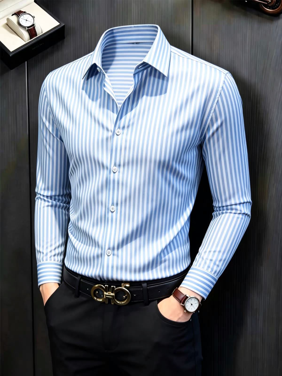 Premium Vertical Stripe Shirt