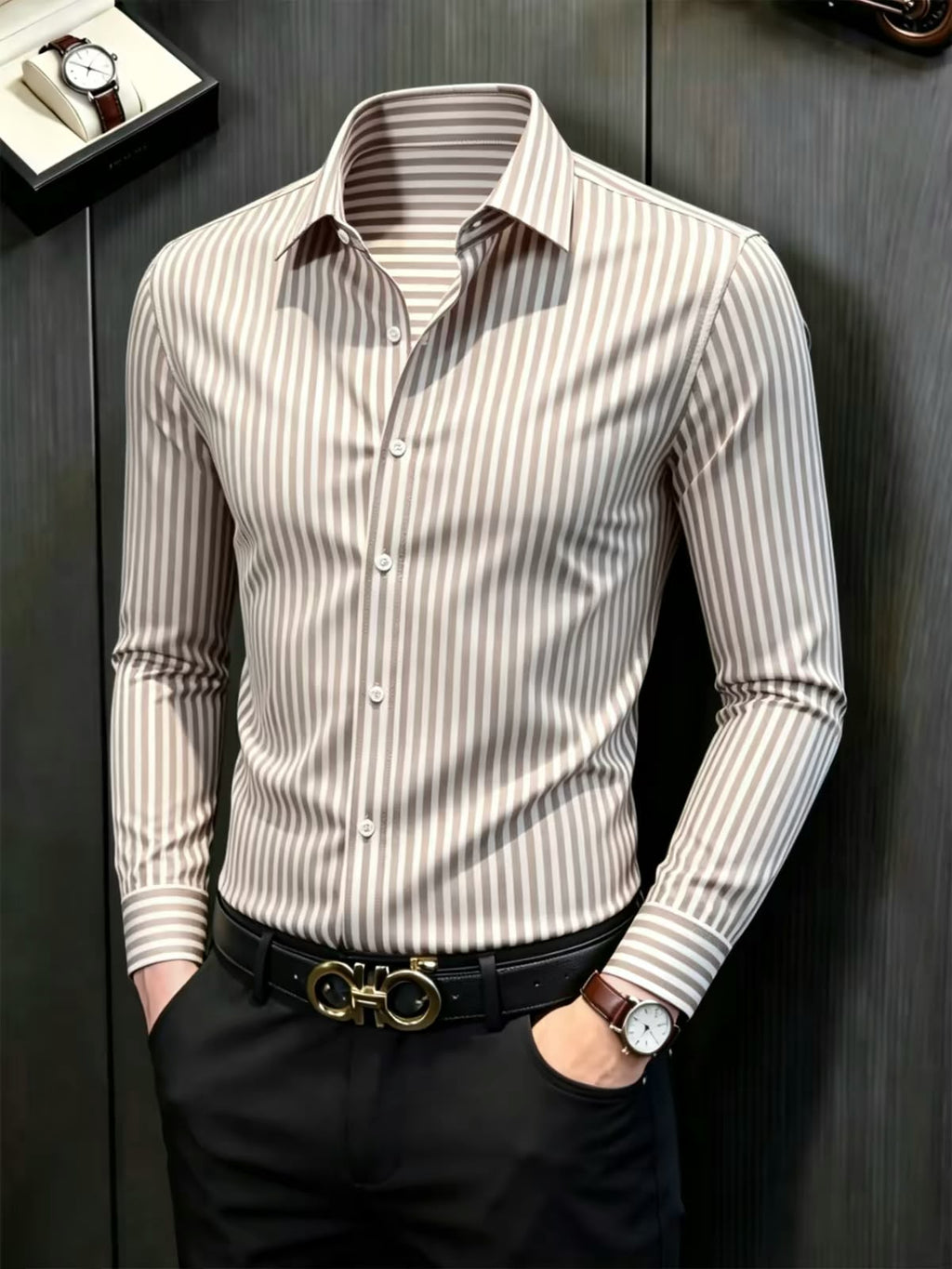 Premium Vertical Stripe Shirt