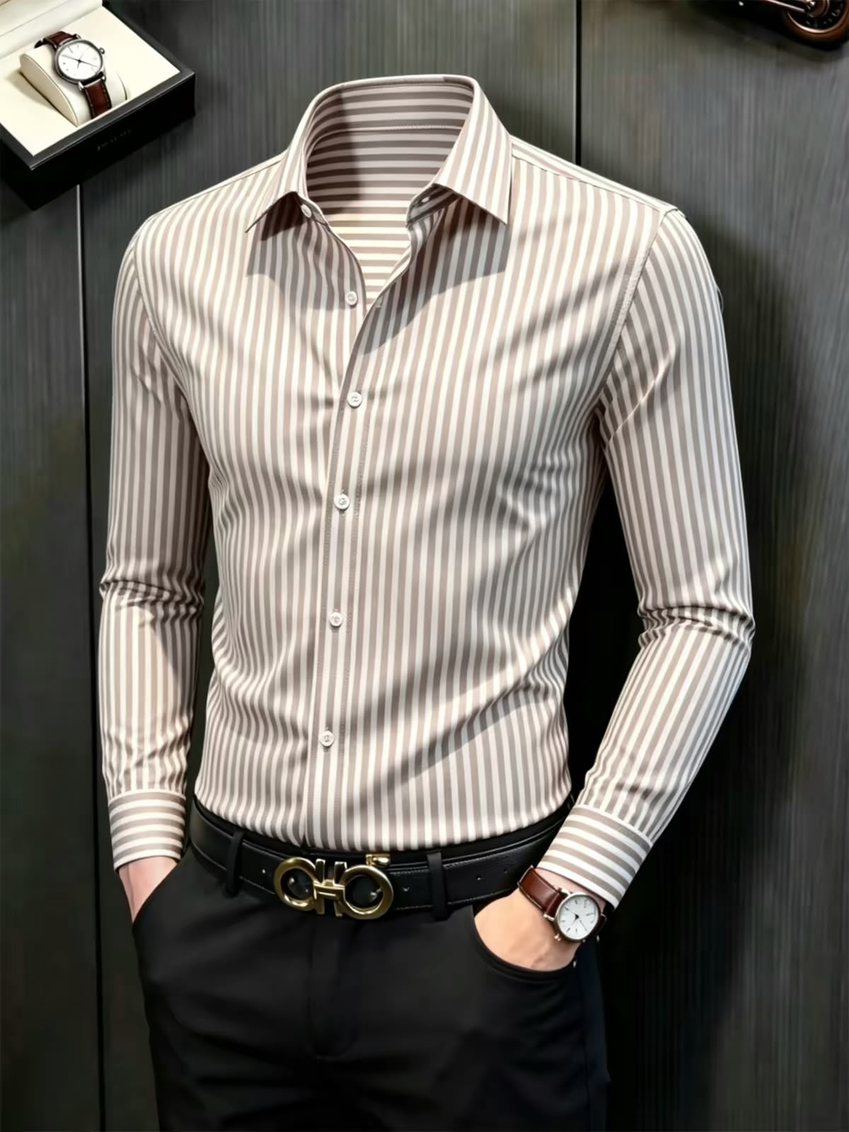 Premium Vertical Stripe Shirt