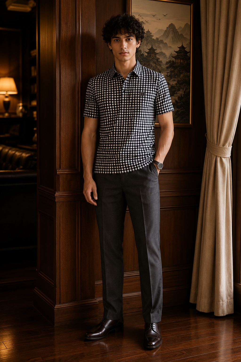 Regal Check Crest Polo T-Shirt