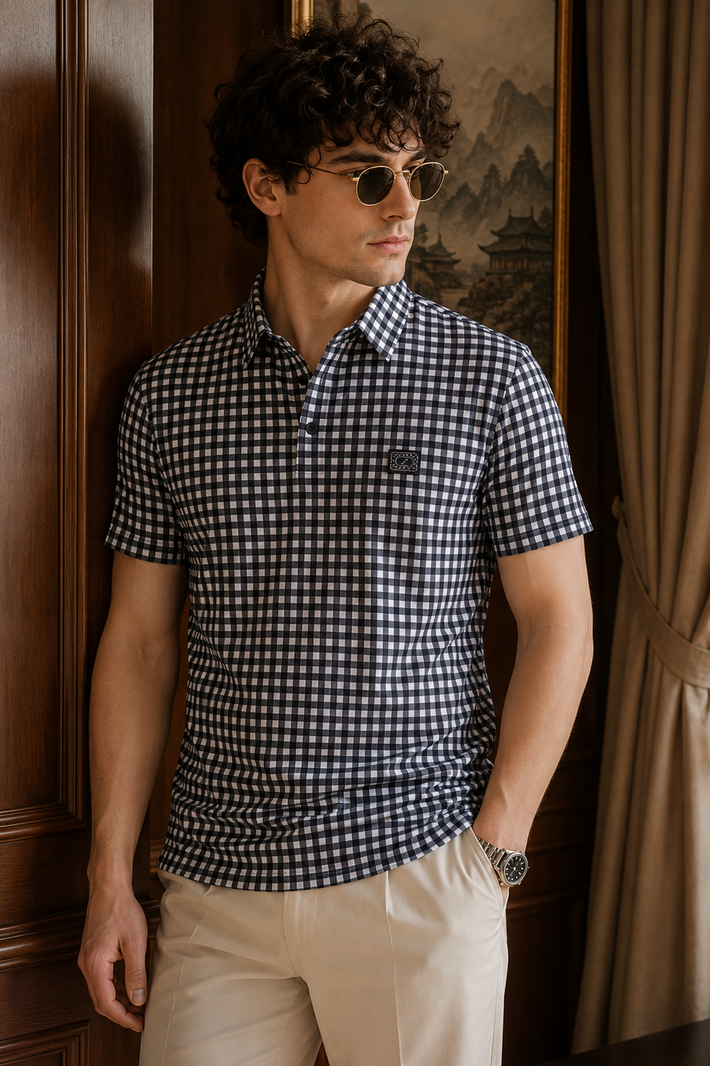 Regal Check Crest Polo T-Shirt