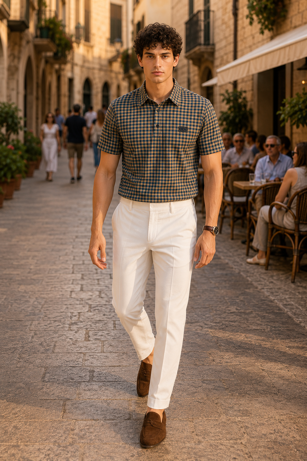 Regal Check Crest Polo T-Shirt