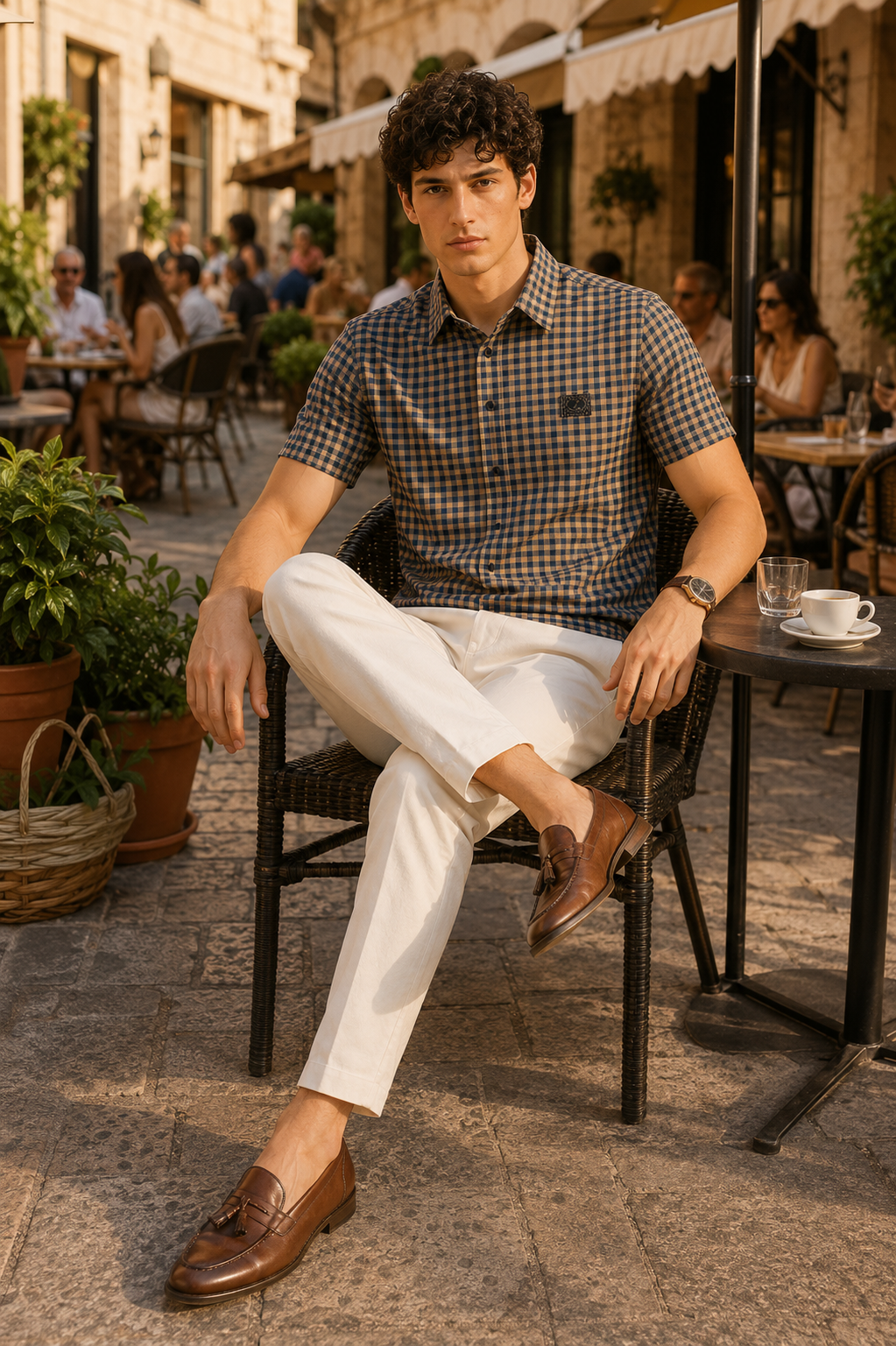 Regal Check Crest Polo T-Shirt