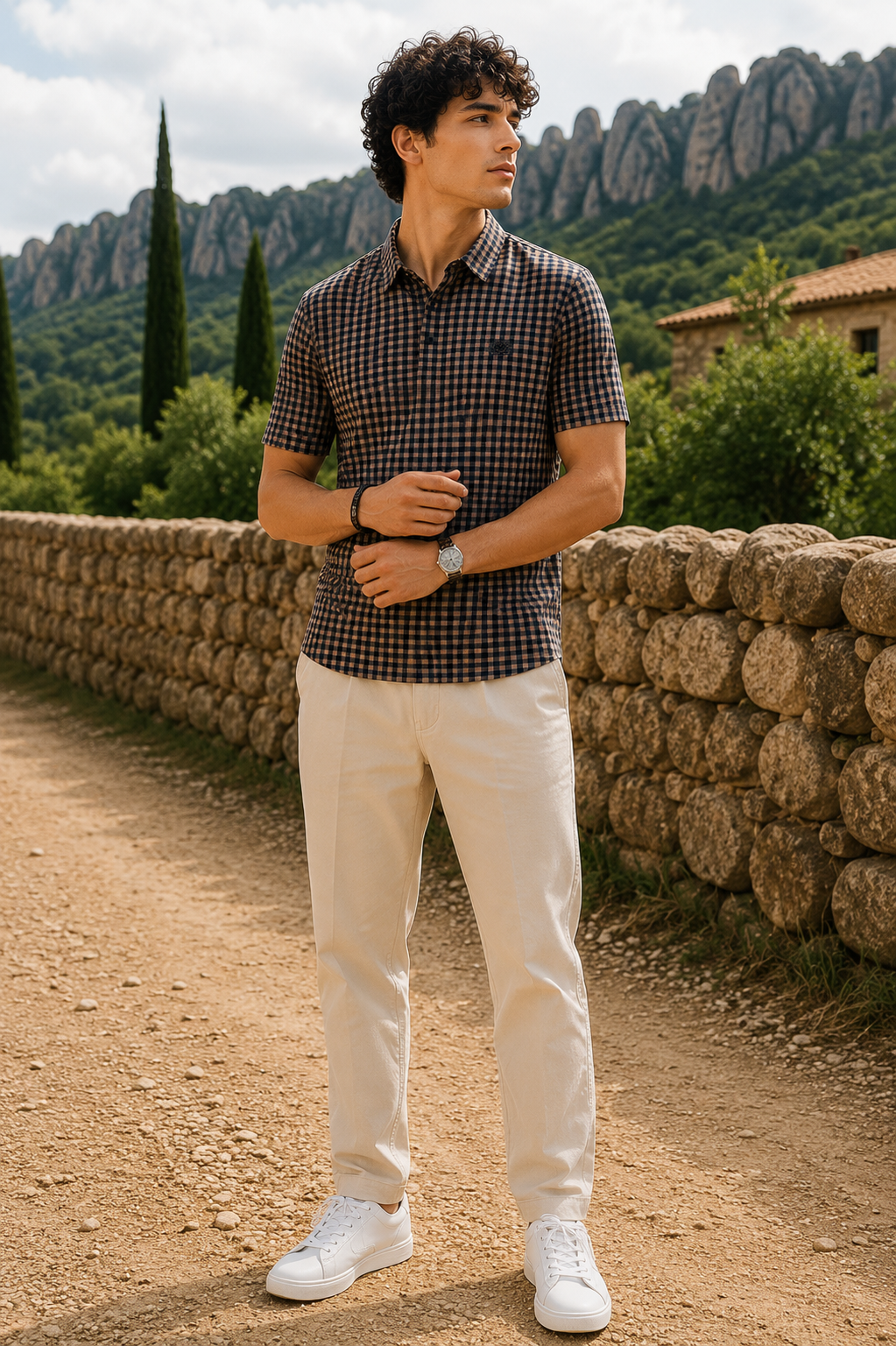 Regal Check Crest Polo T-Shirt
