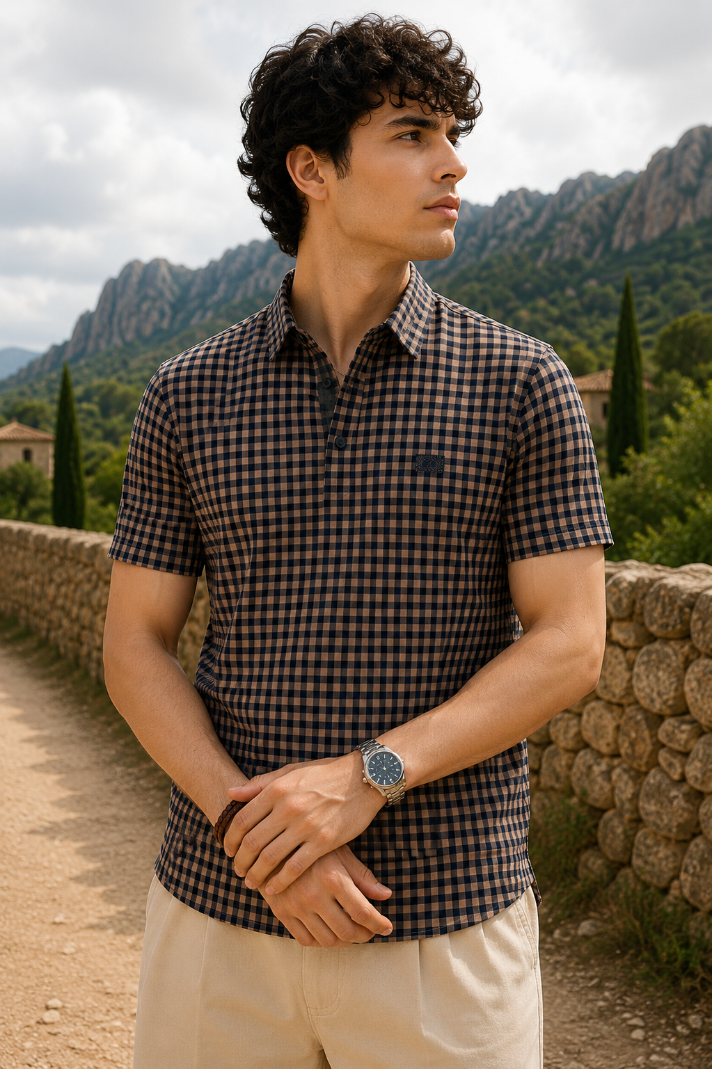 Regal Check Crest Polo T-Shirt