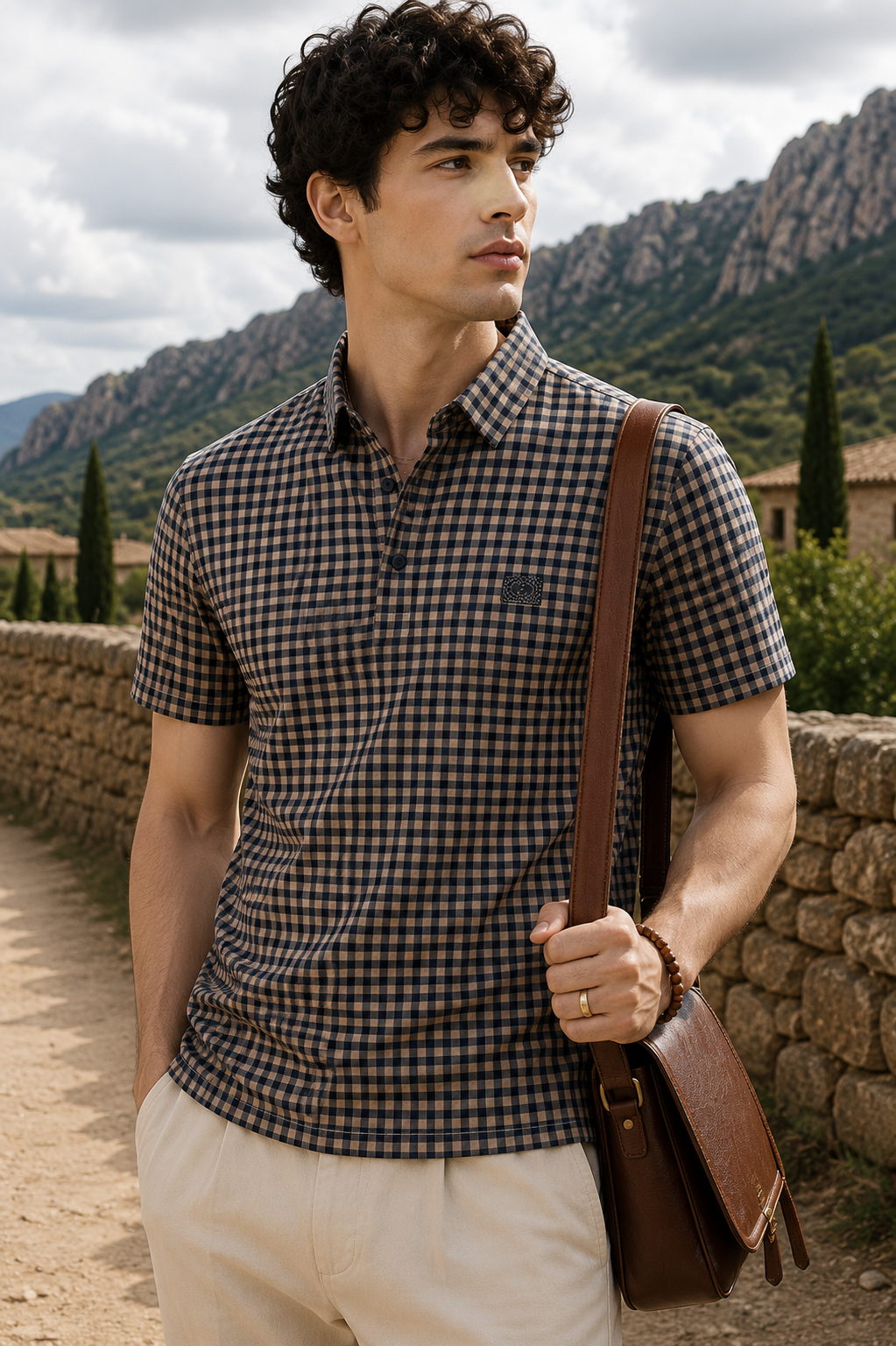 Regal Check Crest Polo T-Shirt
