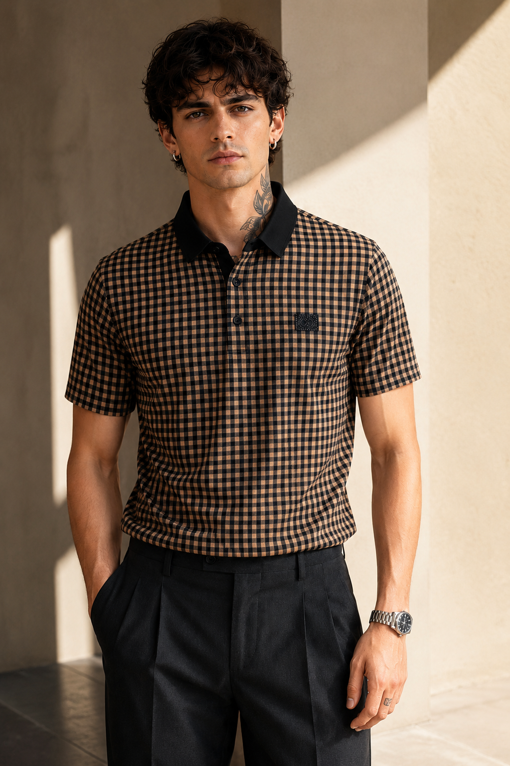 Regal Check Crest Polo T-Shirt