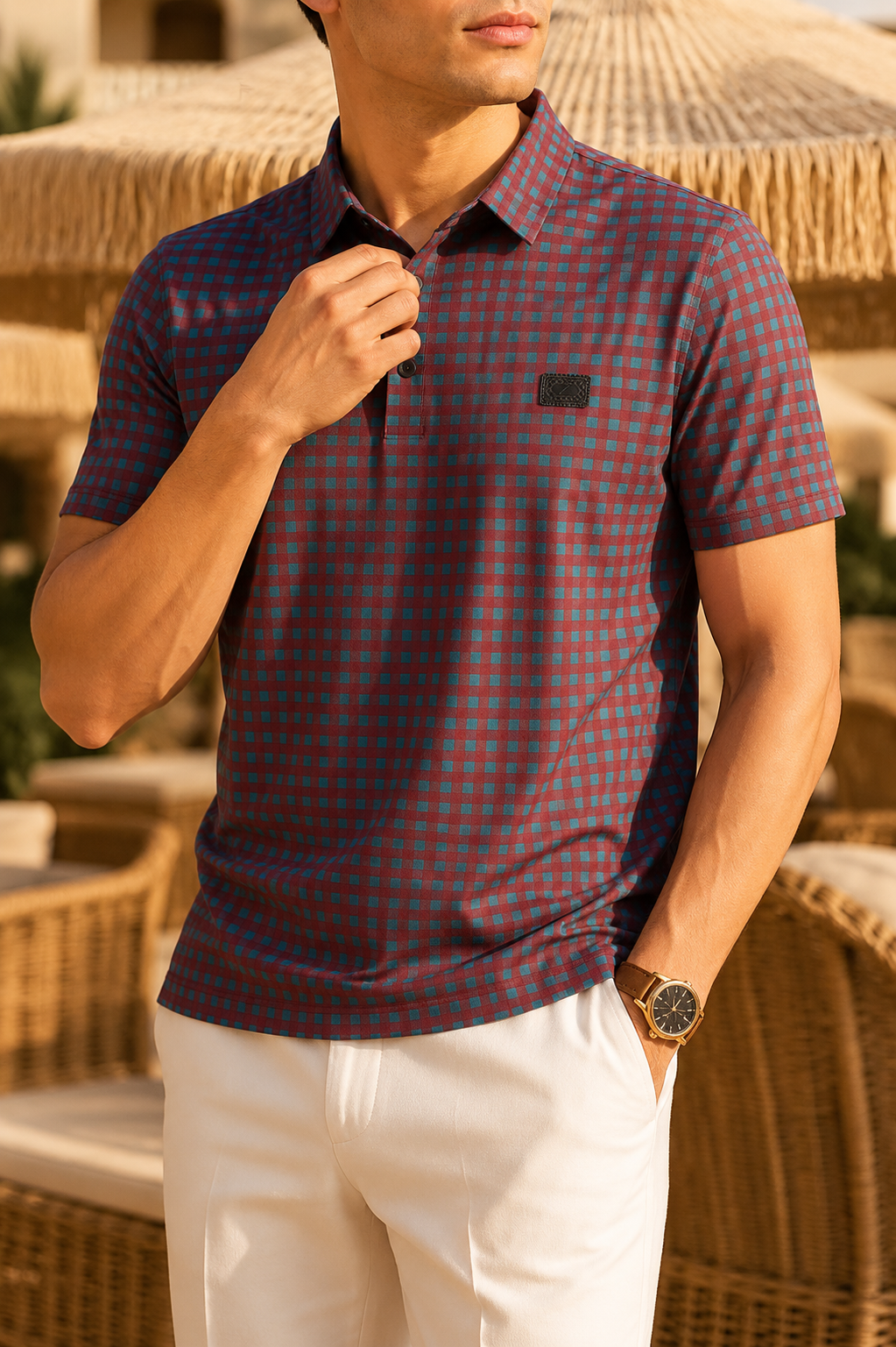 Regal Check Crest Polo T-Shirt