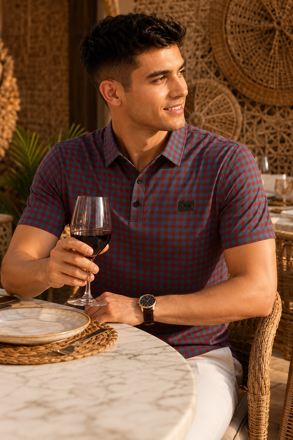Regal Check Crest Polo T-Shirt
