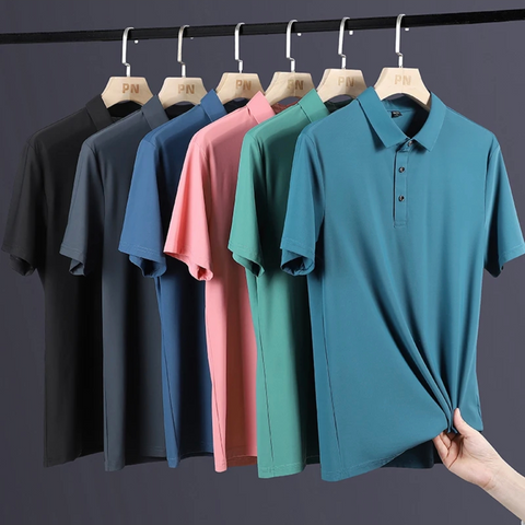 Men's Luxury Ice Silk Polo T-Shirt