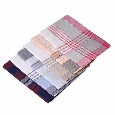 12 Pcs Gentleman's Soft Cotton Sweat-Absorbent Pocket Handkerchiefs