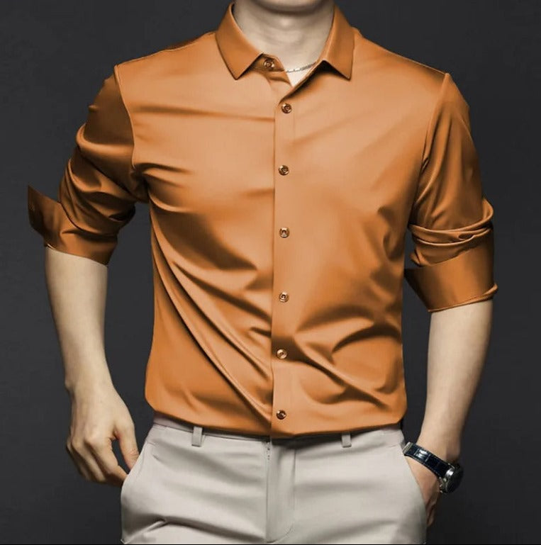 Copper Luxe Premium Satin Shirt