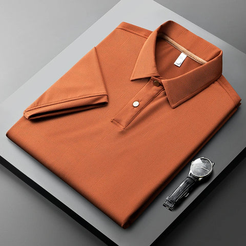 Men's Elegant Ice Silk Polo T-Shirt