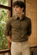 Greyish Brown Soft Classic Shirt