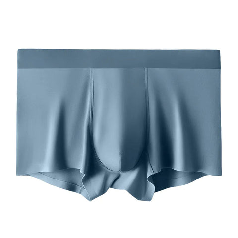 Men's Seamless Ice Silk Boxer Briefs: Breathable, Antibacterial Comfort