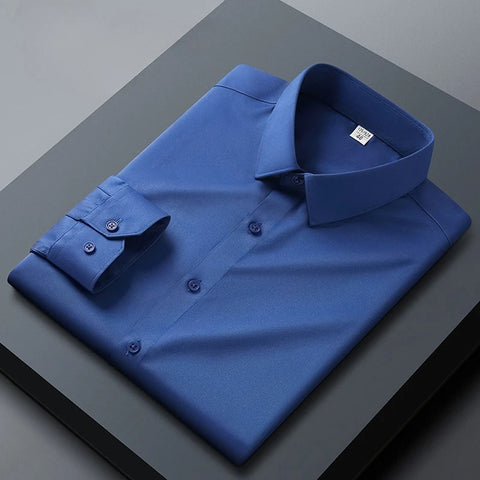 Royal Blue Subtle Sheen Super Soft Premium Satin Cotton Shirt