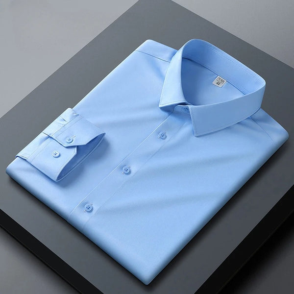 Sky Blue Subtle Sheen Super Soft Premium Satin Cotton Shirt – TenaxTees